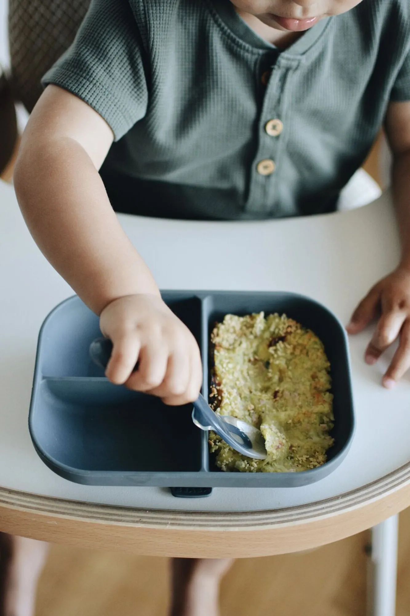 Assiette Compartimentee Silicone Mineral*BÉABA New