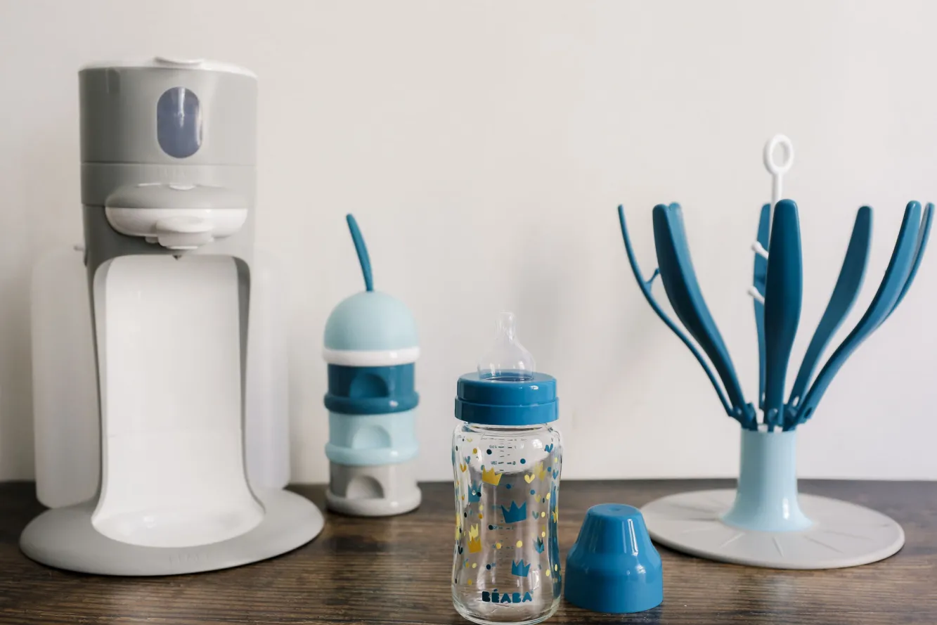 Biberon Verre Col Large 240Ml Blue*BÉABA New