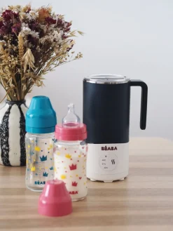 Biberon Verre Col Large 240Ml Crown Pink*BÉABA Best