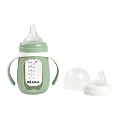 Biberon Verre D'Apprentissage 210 Ml Sage Green*BÉABA Discount