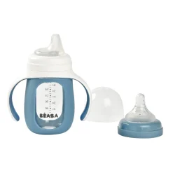Biberon Verre D'Apprentissage 210 Ml Windy Blue*BÉABA Clearance
