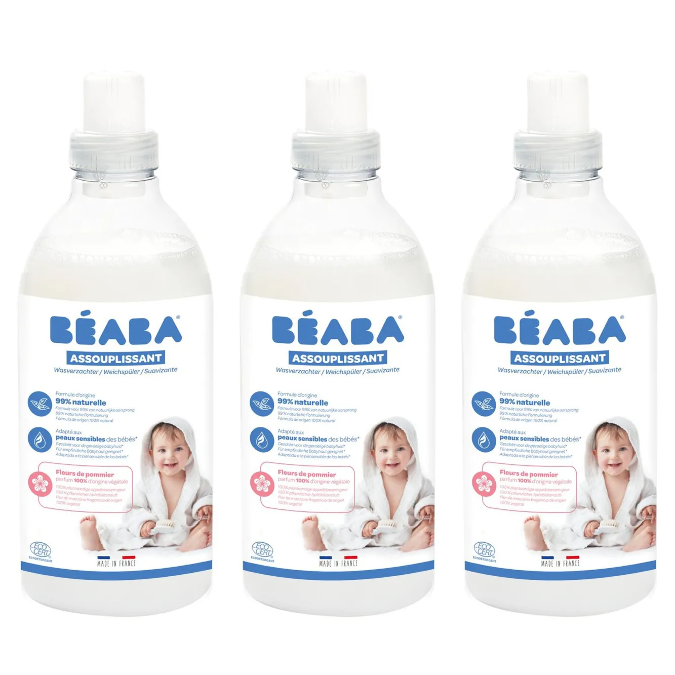 Lot 3 Assouplissants Fleurs De Pommier - 1L*BÉABA Best