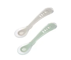 Lot De 2 Cuilleres 2Eme Age Silicone Avec Boite De Transport*BÉABA Best