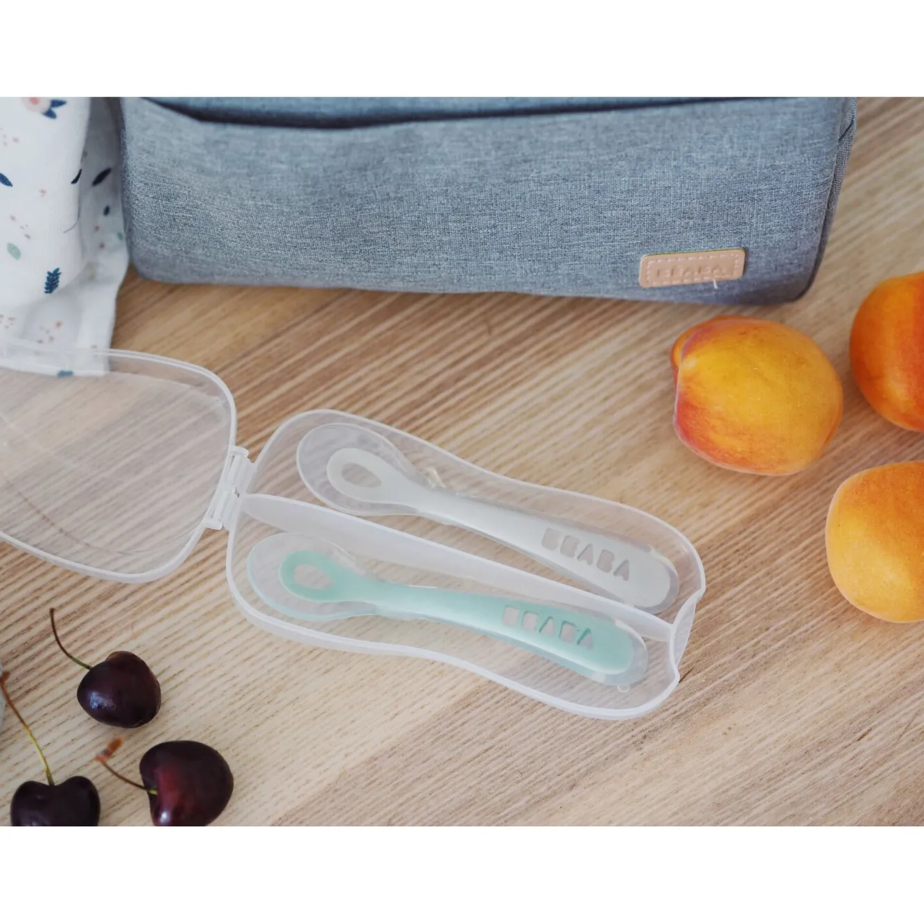 Lot De 2 Cuilleres 2Eme Age Silicone Avec Boite De Transport*BÉABA Best