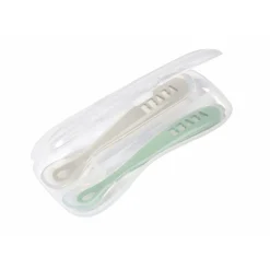 Lot De 2 Cuilleres 1Er Age Silicone Avec Boite De Transport*BÉABA