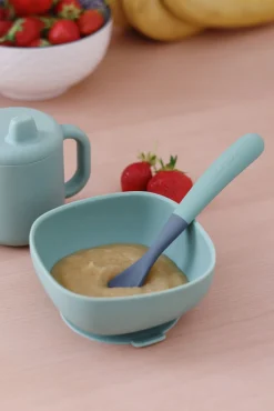 Lot De 4 Cuilleres 1Er Age Silicone Bi-Ton Mineral*BÉABA Clearance