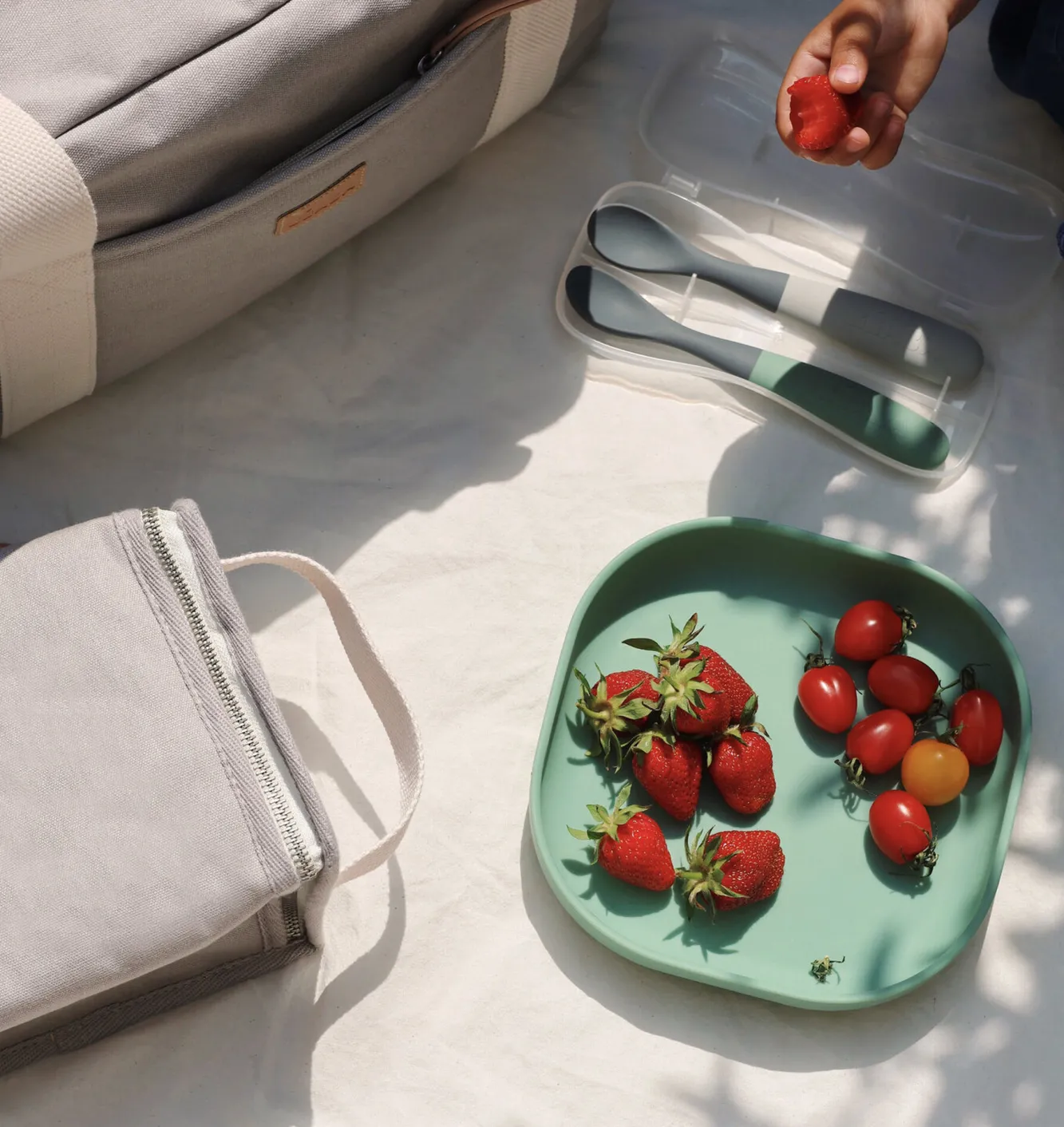 Lot De 2 Cuilleres 1Er Age Silicone Bi-Ton Mineral*BÉABA Sale