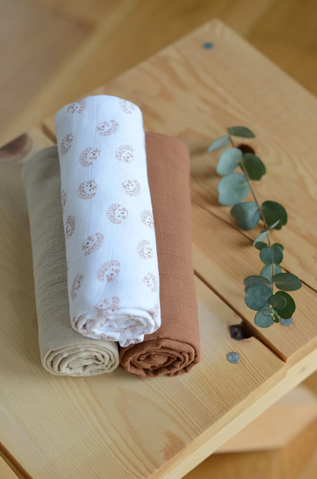 Lot De 3 Langes En Coton Hedgehog*BÉABA Hot