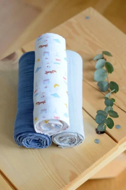 Lot De 3 Langes En Coton Paris*BÉABA