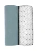 Lot De 2 Langes Xxl En Coton Baltic Blue/Points*BÉABA Clearance