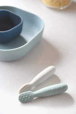 Lot De 2 Pre-Cuillere Silicone Sage Green / Velvet Grey*BÉABA Clearance