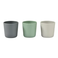 Lot De 3 Verres Silicone Velvet Grey / Sage Green*BÉABA Outlet