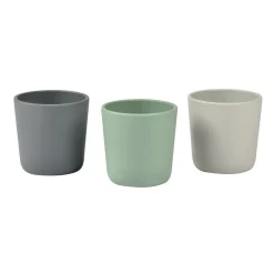 Lot De 3 Verres Silicone Velvet Grey / Sage Green*BÉABA Outlet