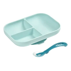 Set Repas Silicone Avec Ventouse Blue*BÉABA Hot