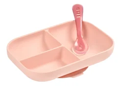 Set Repas Silicone Avec Ventouse Pink*BÉABA Outlet