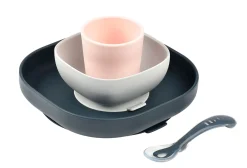 Set Vaisselle Silicone 4 Pieces Night-Blue*BÉABA Sale