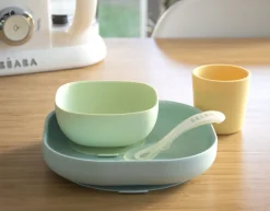 Set Vaisselle Silicone 4 Pieces Yellow*BÉABA Hot