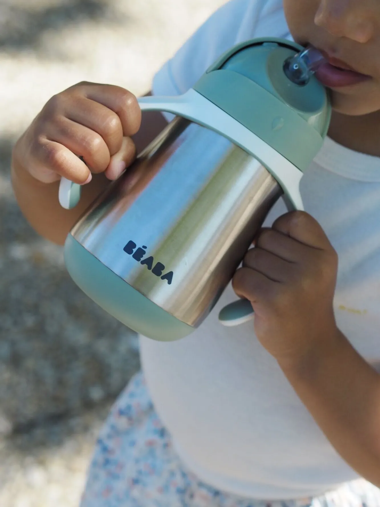 Tasse Paille Inox 250 Ml Sage Green*BÉABA Outlet