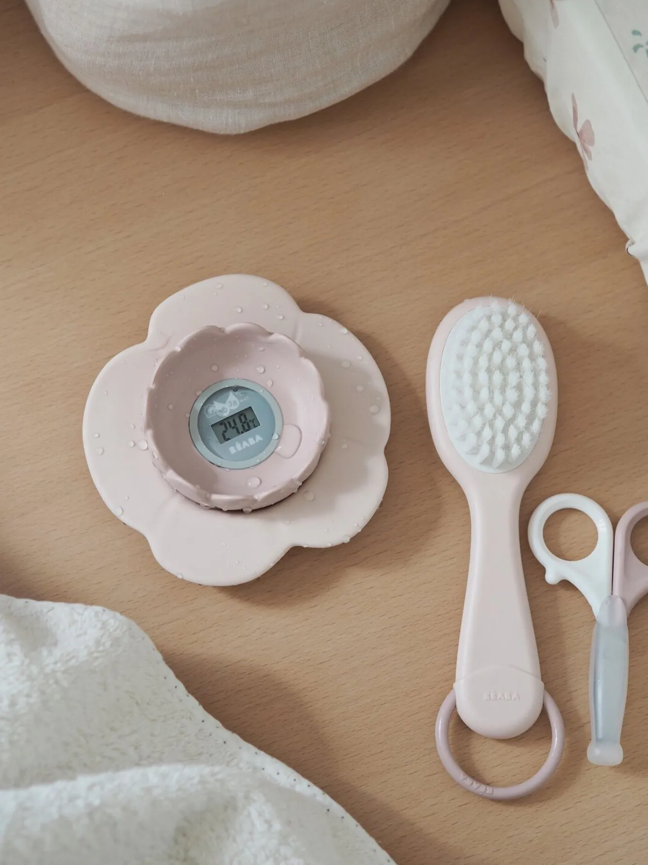 Thermometre De Bain Lotus Old Pink*BÉABA